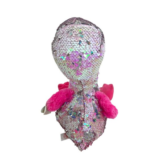 Ty Flippables Pinky Flamingo Beanie Babies Plush Toy Stuffed Animal Beanbag Kids - Picture 3 of 16